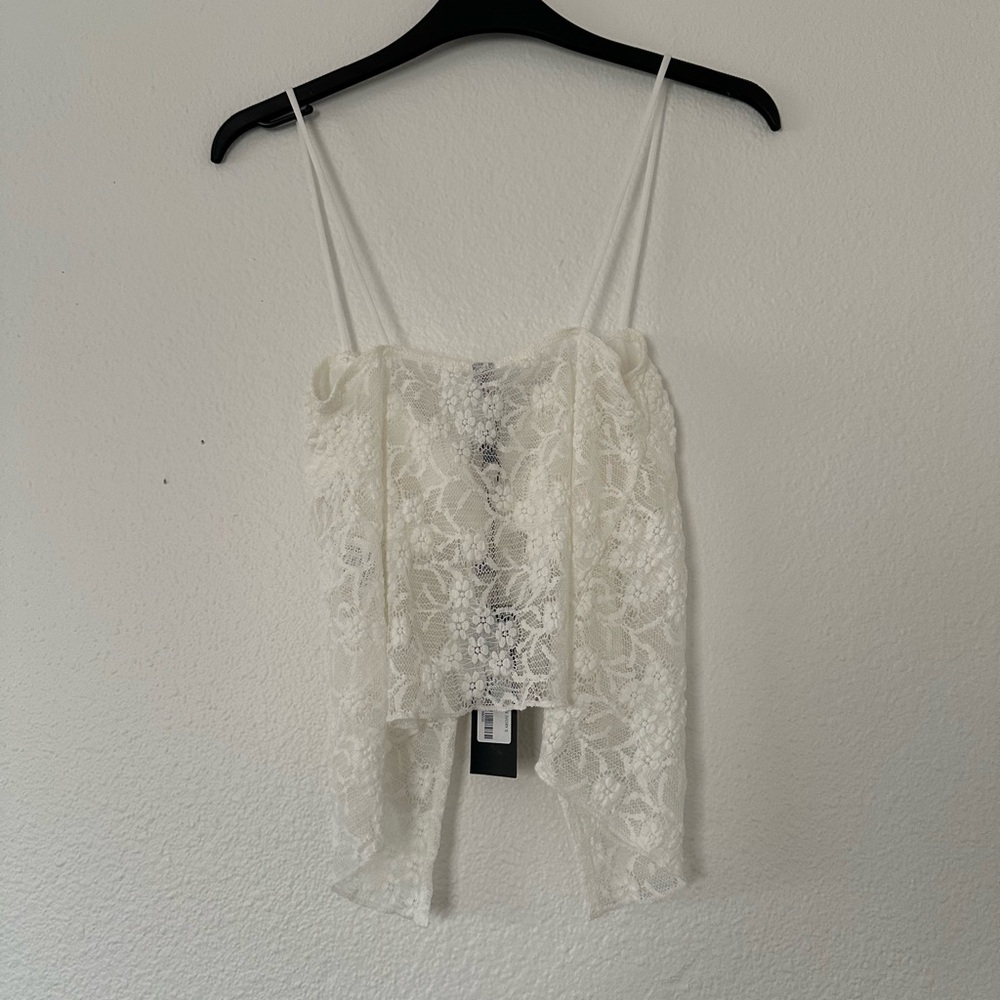 NWT Motel Rocks BRIONY BUTTERFLY TOP IN LACE IVORY Small - Picture 5 of 5